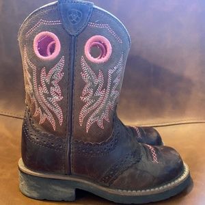 Ariat Kid’s Fatbaby Cowgirl Western Boot- Leather